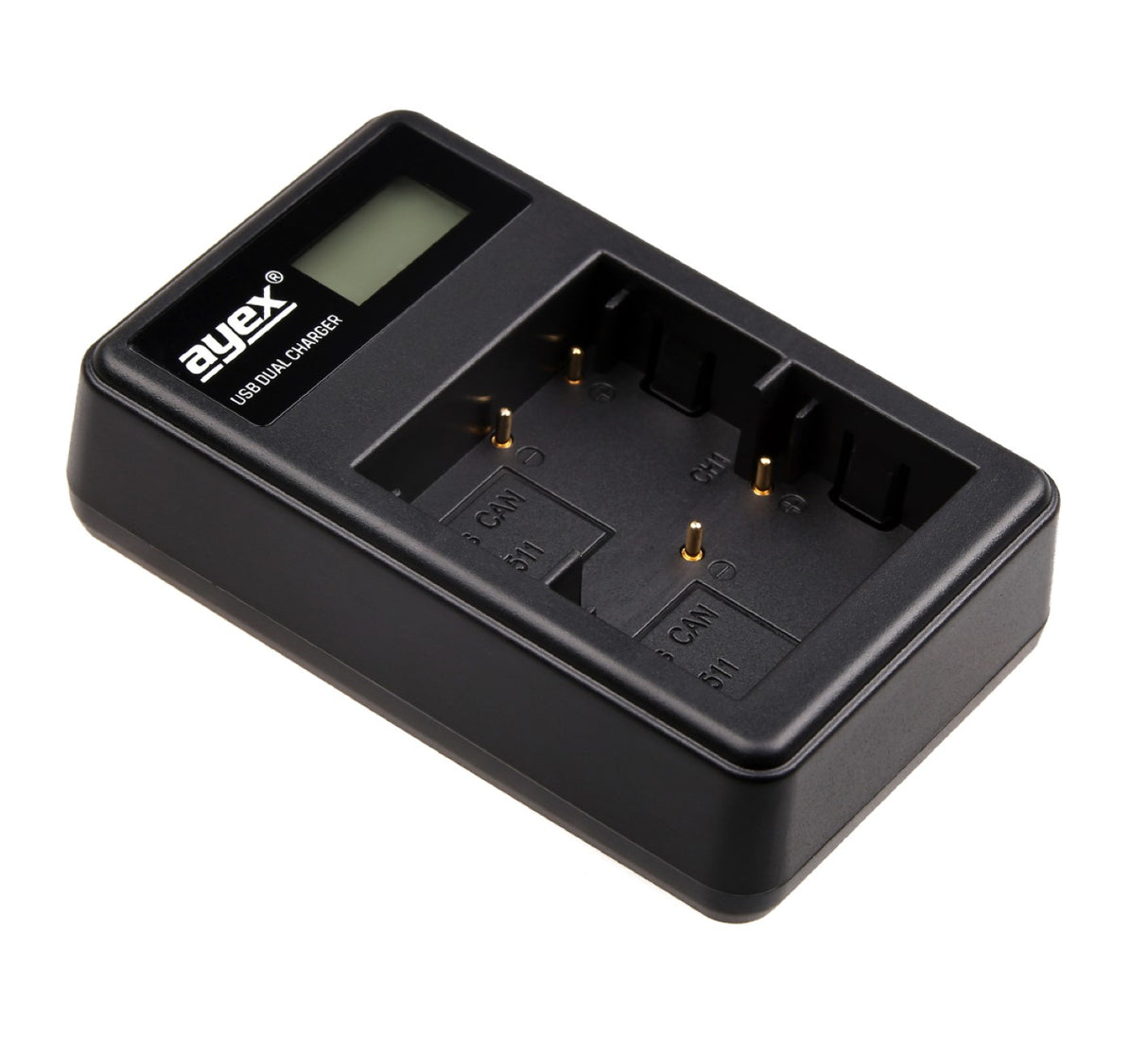 USB Dual Ladegerät für Canon BP-511A Akkus beleuchtetes Display Ladestandanzeige