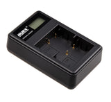 USB Dual Ladegerät für Canon BP-511A Akkus beleuchtetes Display Ladestandanzeige