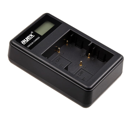USB Dual Ladegerät für Canon BP-511A Akkus beleuchtetes Display Ladestandanzeige