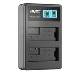 USB Dual Ladegerät für Canon LP-E8 Akkus beleuchtetes Display Ladestandanzeige