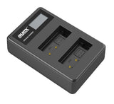 USB Dual Ladegerät für Canon LP-E17 Akkus beleuchtetes Display Ladestandanzeige