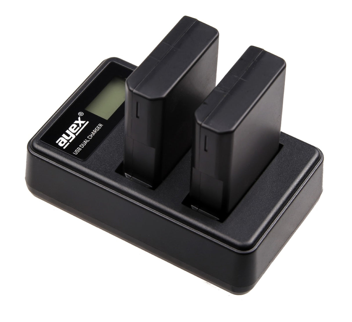 USB Dual Ladegerät für Nikon EN-EL14 Akkus beleuchtetes Display Ladestandanzeige