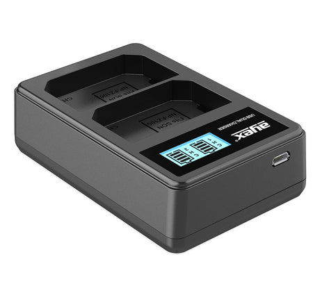 USB Dual Ladegerät für Sony NP-FZ100 Akkus beleuchtetes Display Ladestandanzeige