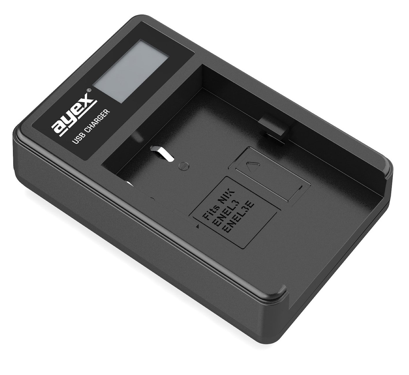 USB Ladegerät für Nikon EN-EL3 EN-EL3e Akkus beleuchtetes Display Ladestandanzeige