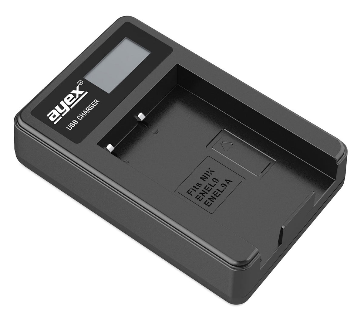 USB Ladegerät für Nikon EN-EL9 EN-EL9A Akkus beleuchtetes Display Ladestandanzeige