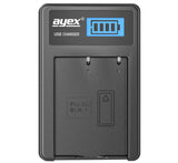 USB Ladegerät für Olympus BLH1 Akkus beleuchtetes Display Ladestandanzeige