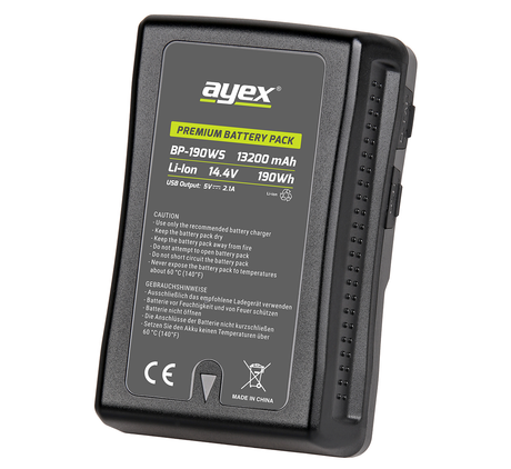 ayex V-Mount Premium Akku BP-190WS für Sony Camcorder
