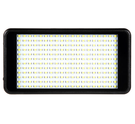 Videoleuchte mit 228 LEDs und Power Bank Funktion und Diffusoren