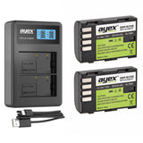 ayex Power Set mit 2x DMW-BLF19E Akku für Panasonic + 1x USB Dual Ladegerät