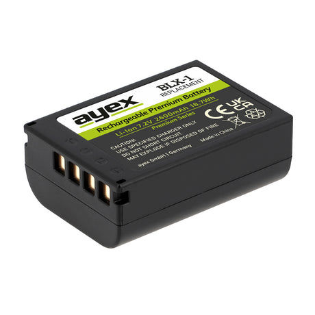 ayex BLX-1 Akku Premium Series Ersatzakku für OM System OM-1 OM-3 OM-1 Mark II