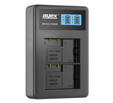 USB Dual Ladegerät für Panasonic DMW-BMB9 DMW-BMB9E Akkus beleuchtetes Display Ladestandanzeige