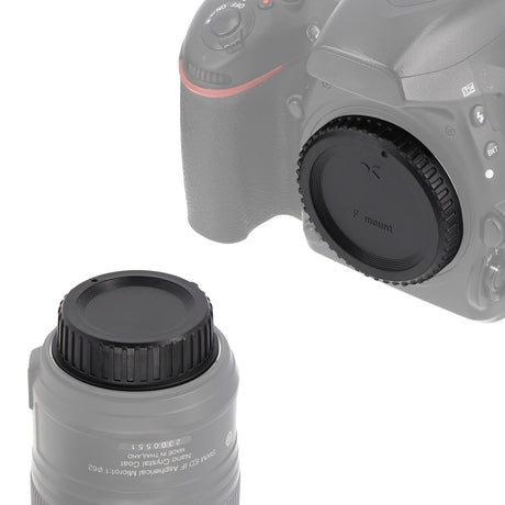 Kameragehäusedeckel & Objektivrückdeckel Set für Nikon F – Schutzkappen für Kamera & Objektiv