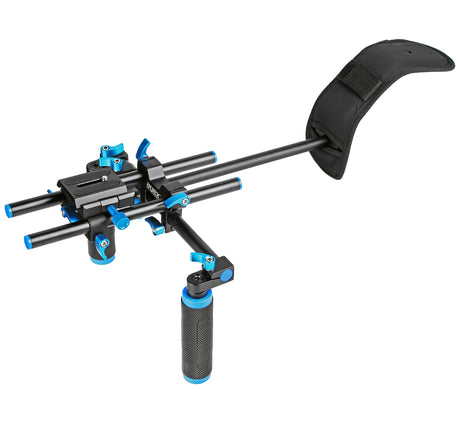 ayex D4 Video Rig Schulterstativ für DSLRs, Systemkameras, Camcorder