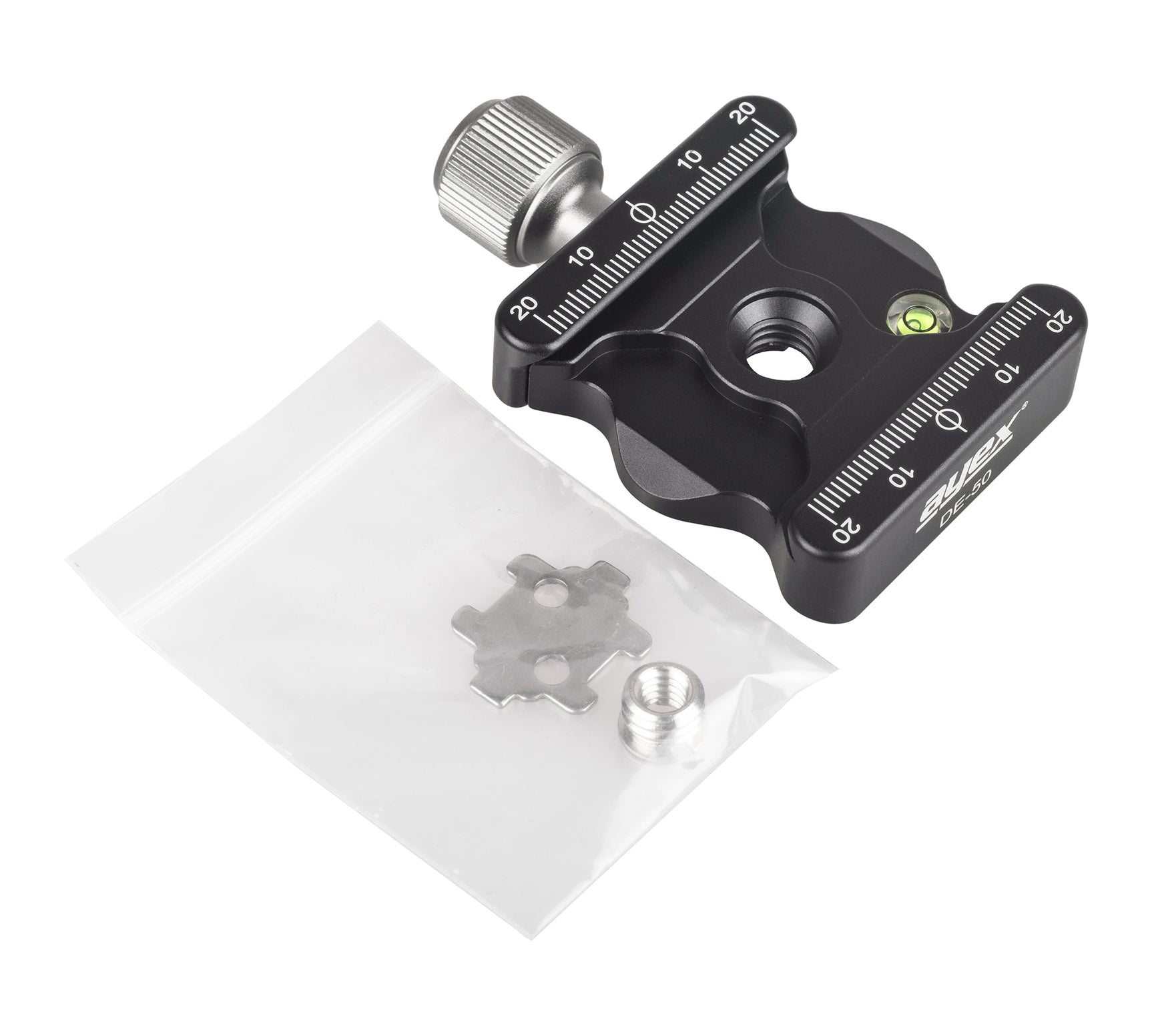Universale QR-Klemme Schnellspannklemme 3/8 Zoll mit 1/4 Zoll Adapter Arca-Swiss für Stative, Köpfe & Einbeinstative