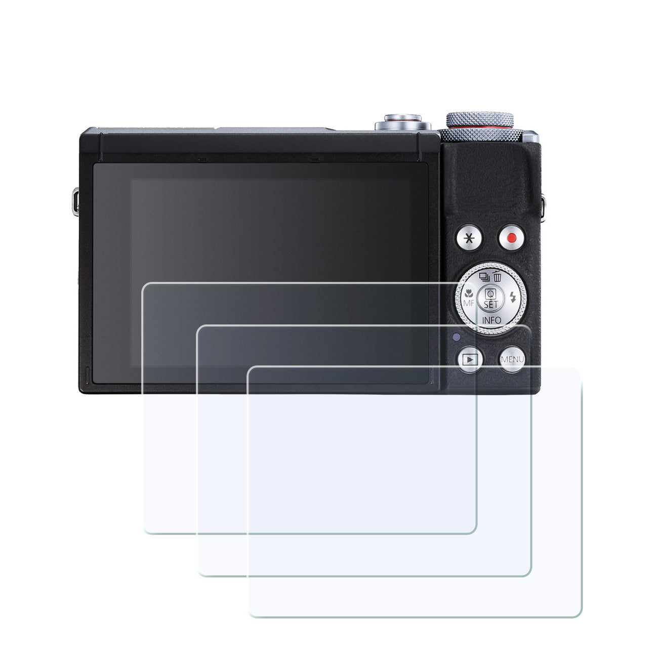 Display-Schutzglas für Canon EOS 100D, EOS M10, Kiss X7 – 0,3 mm 9H gehärtetes Glas 3 Stück