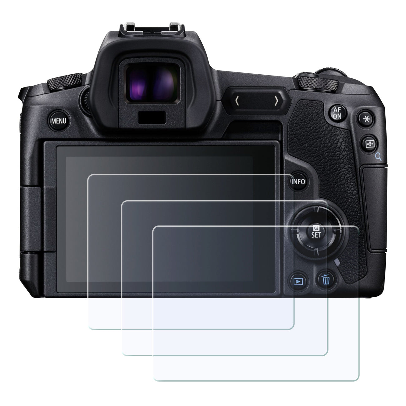 Display-Schutzglas für Canon EOS R, M5, M3, M10, 100D – 0,3 mm 9H gehärtetes Glas 3 Stück