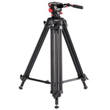 JUSINO Profi Video-Stativ bis 150cm Höhe 18kg belastbar + Tasche Hydraulik-Videokopf B-Ware