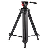 JUSINO Profi Video-Stativ bis 150cm Höhe 18kg belastbar + Tasche Hydraulik-Videokopf B-Ware