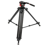JUSINO Profi Video-Stativ bis 150cm Höhe 18kg belastbar + Tasche Hydraulik-Videokopf B-Ware