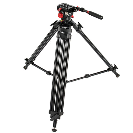 JUSINO Profi Video-Stativ bis 150cm Höhe 18kg belastbar + Tasche Hydraulik-Videokopf B-Ware