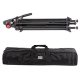 JUSINO Profi Video-Stativ bis 150cm Höhe 18kg belastbar + Tasche Hydraulik-Videokopf B-Ware