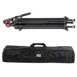 JUSINO Profi Video-Stativ bis 150cm Höhe 18kg belastbar + Tasche Hydraulik-Videokopf B-Ware