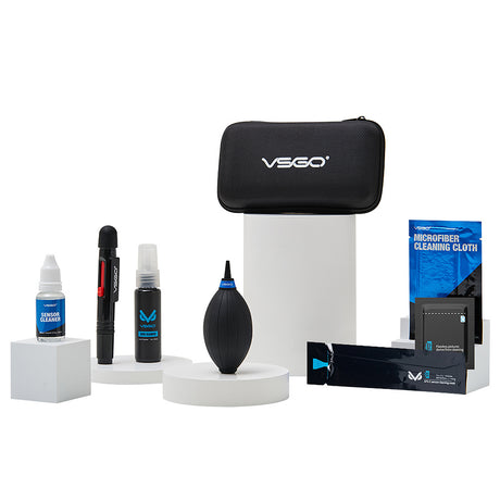 VSGO Professionelles Kamera-Reinigungsset für APS-C Sensoren, Objektive & Displays, DKL-20 Travel Cleaning Kit Pro (Grau)