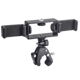 ayex Duale Smartphone-Halterung inkl. Universalklemme - Für 1/4 Zoll und Blitzschuh - Halterung für zwei Smartphones an z.B. Kamera & Stativ