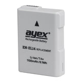 ayex Power Set mit 2x EN-EL14 Akku + 1x USB Dual Ladegerät für zB. Nikon P7700 P7100 D5100 D3200