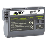 EN-EL15B Akku für Nikon Z8 Z7II Z7 D7500 D7000 D600 D750 V1 D800E lange Laufzeit 2040mAh