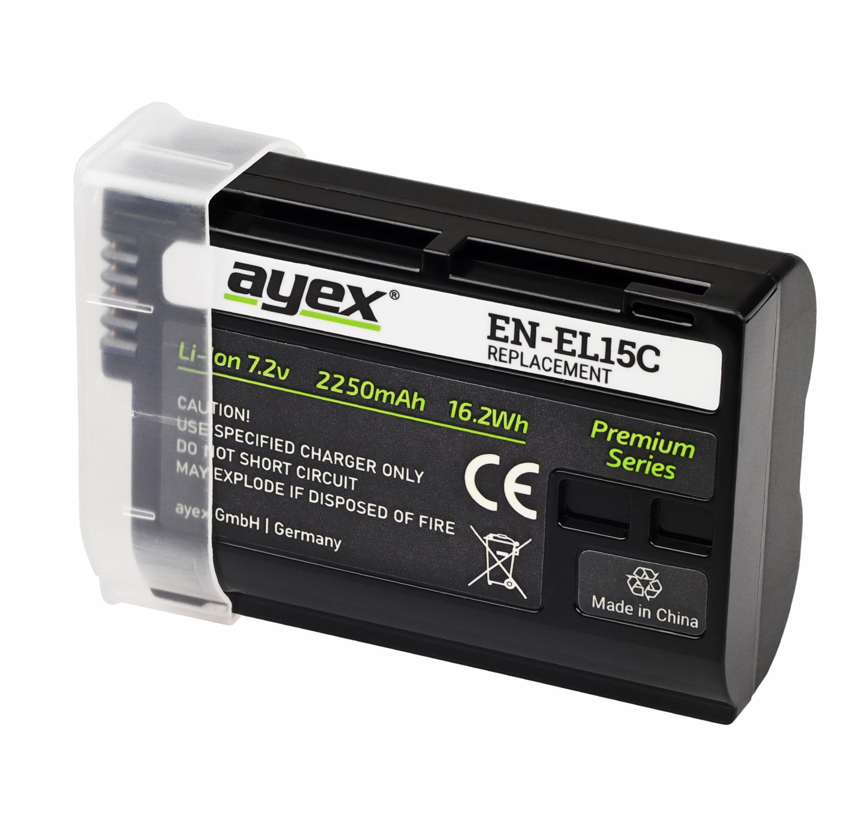 EN-EL15C Akku für Nikon Z7 II Z6 D7500 D7000 D850 D750 D610 D800E lange Laufzeit 2250mAh B-Ware
