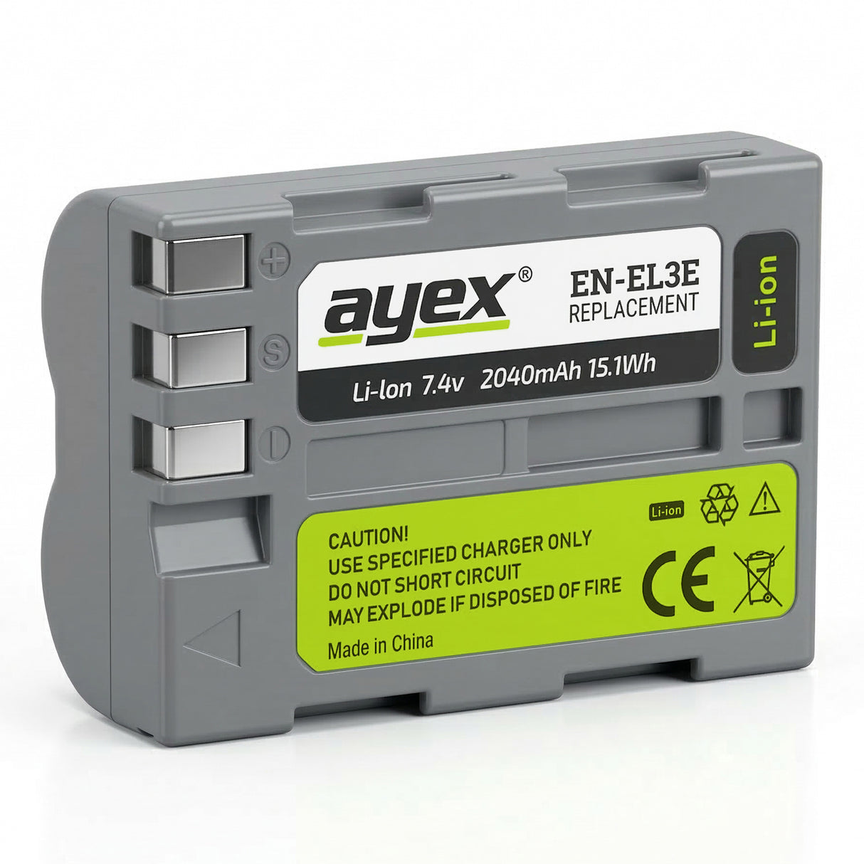 EN-EL3e Akku für Nikon D70 D80 D90 D100 D200 D300s D700 integr. Info-Chip 100% Kompatibel