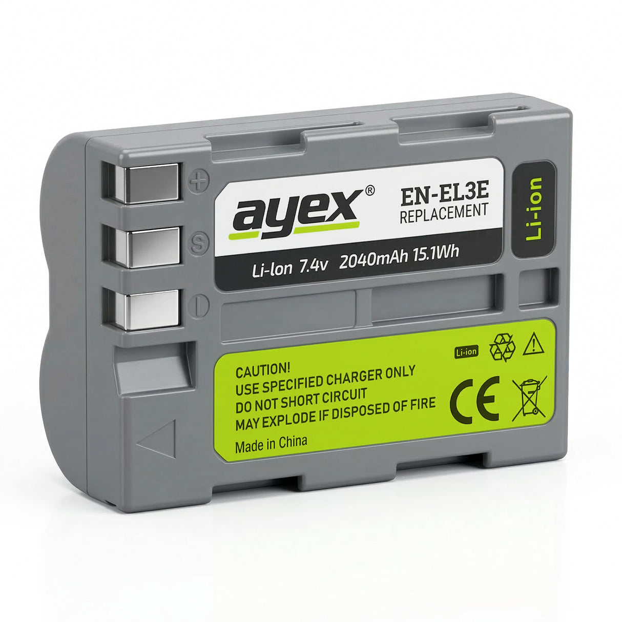 EN-EL3e Akku für Nikon D70 D80 D90 D100 D200 D300s D700 integr. Info-Chip 100% Kompatibel