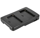 Adapter Platte für 2 Sony Akkus Typ NP-F970 F770 F570 Zeitgleich sicher & schnell Akkus wieder aufladen