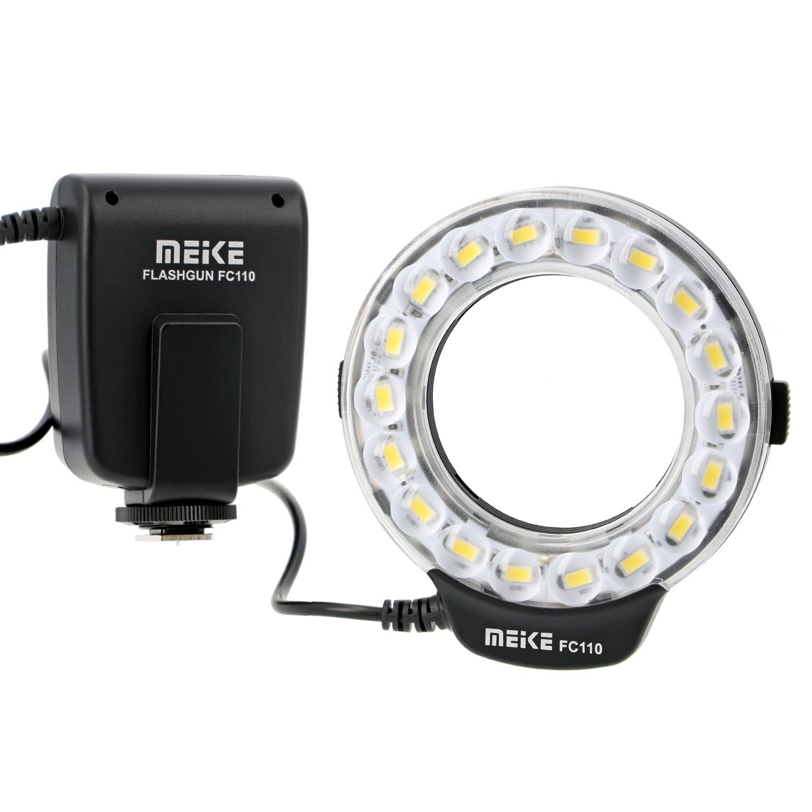 Makro Ringblitz Ringleuchte für Nikon DSLR SLR Kameras FC-110 Blitz & Dauerlicht auch für Videoaufnahmen