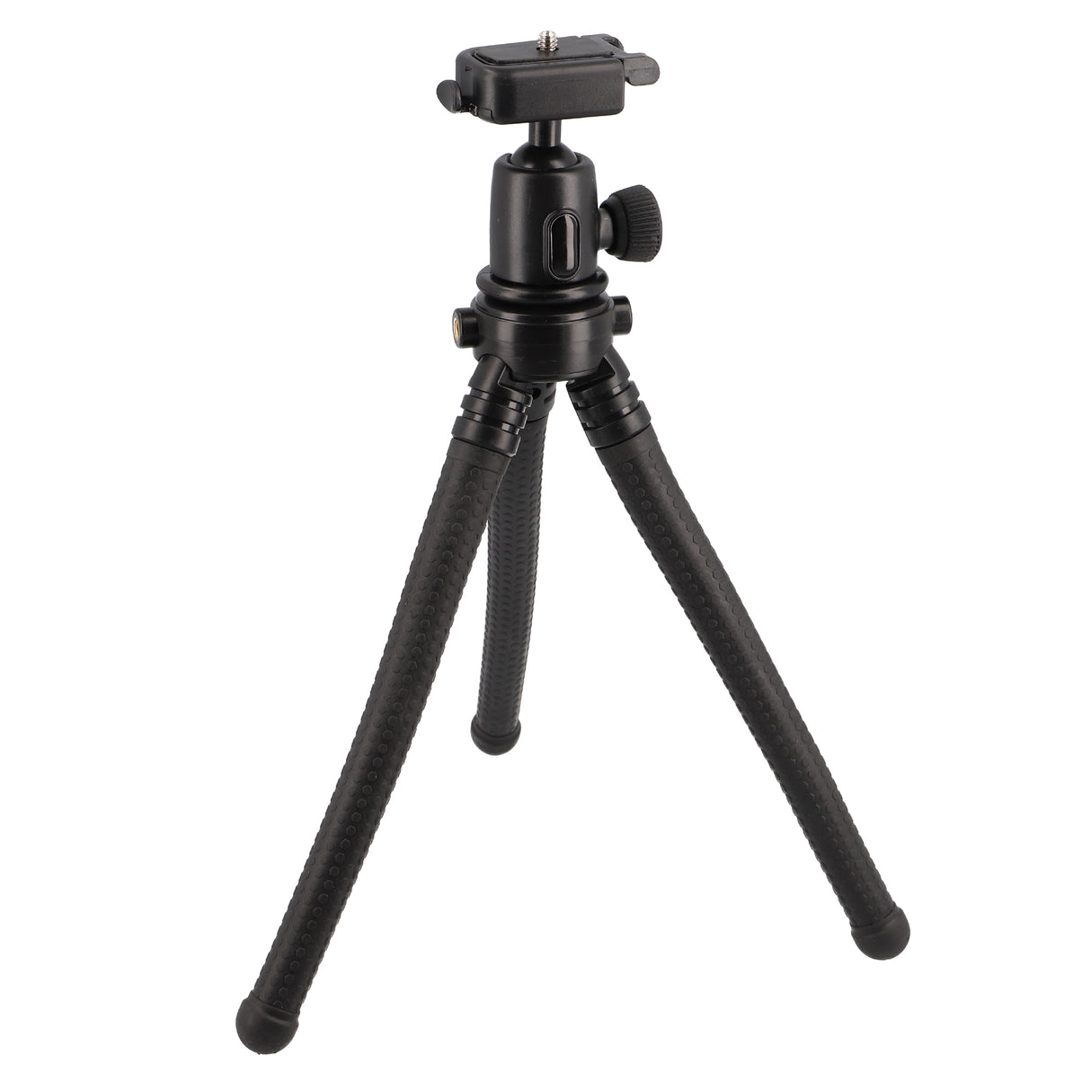 Flexibles 2-in-1 Tischstativ & Selfie-Pod mit Kugelkopf - Biegsame Beine & 1/4"-Anschlüsse