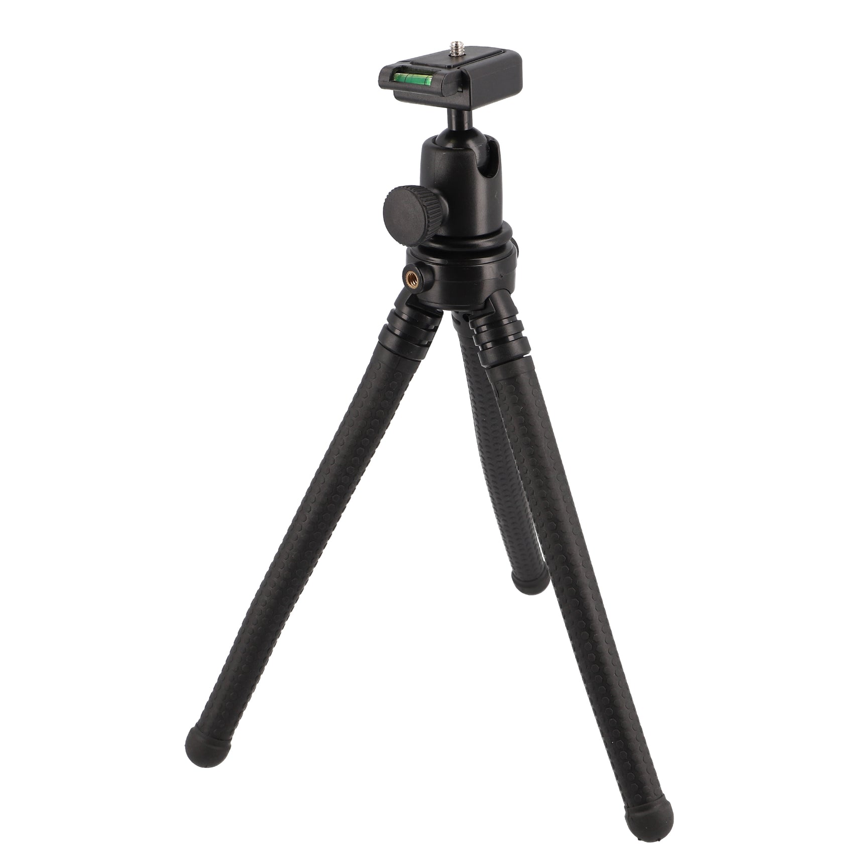 Flexibles 2-in-1 Tischstativ & Selfie-Pod mit Kugelkopf - Biegsame Beine & 1/4"-Anschlüsse