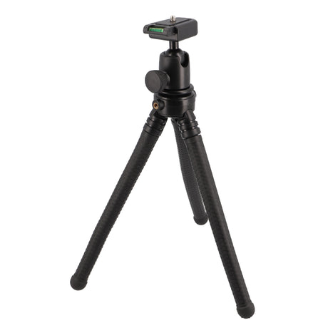 Flexibles 2-in-1 Tischstativ & Selfie-Pod mit Kugelkopf - Biegsame Beine & 1/4"-Anschlüsse