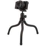 Flexibles 2-in-1 Tischstativ & Selfie-Pod mit Kugelkopf - Biegsame Beine & 1/4"-Anschlüsse