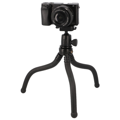 Flexibles 2-in-1 Tischstativ & Selfie-Pod mit Kugelkopf - Biegsame Beine & 1/4"-Anschlüsse