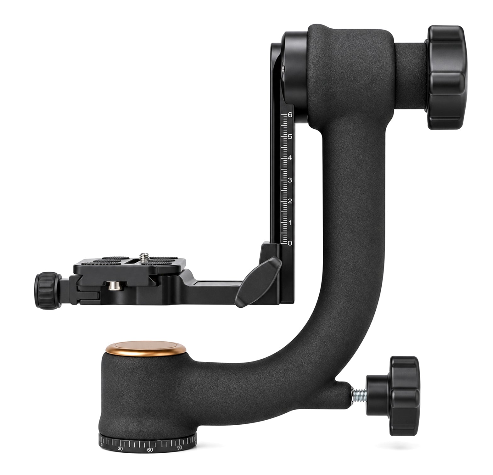 ayex Gimbal Stativkopf für Teleobjektive 360° Panorama Gimbal Head mit Schnellwechselplatte