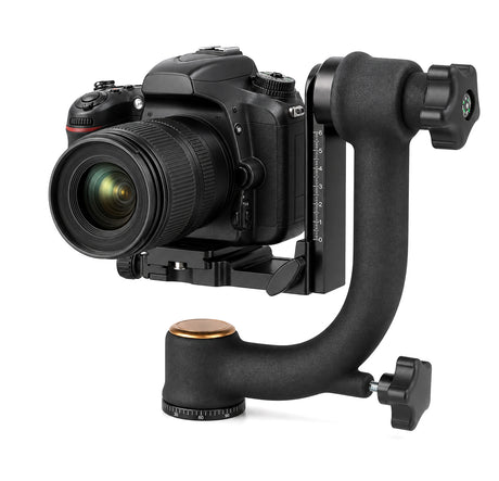 ayex Gimbal Stativkopf für Teleobjektive 360° Panorama Gimbal Head mit Schnellwechselplatte