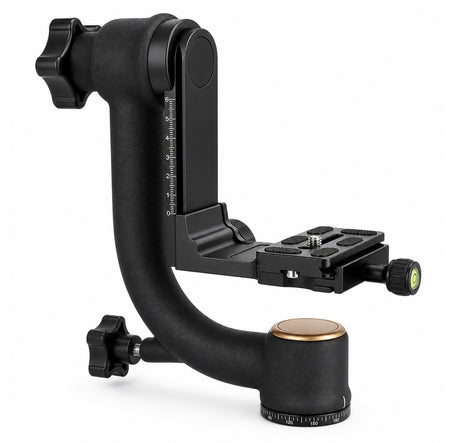 ayex Gimbal Stativkopf für Teleobjektive 360° Panorama Gimbal Head mit Schnellwechselplatte