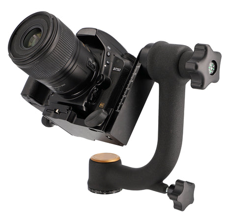 ayex Gimbal Stativkopf für Teleobjektive 360° Panorama Gimbal Head mit Schnellwechselplatte