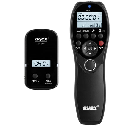 ayex Funk-Timer Fernauslöser AX-5 VT Video & Foto Auslöser für Sony Camcorder & Kameras