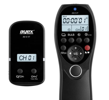 ayex Funk-Timer Fernauslöser AX-5 VT Video & Foto Auslöser für Sony Camcorder & Kameras
