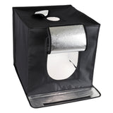 ayex Fotostudio Set Foto Box mit LED Licht und Hintergrund-Folie, optimal für Produktfotografie