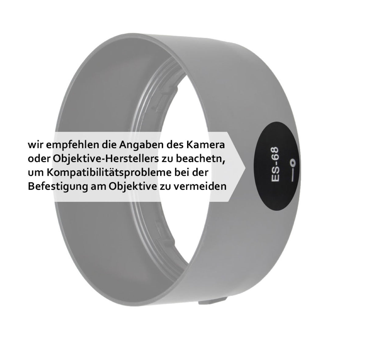 Gegenlichtblende ES-71II Sonnenblende für Canon EF 1.4/50mm USM ES-71 II Lens Hood