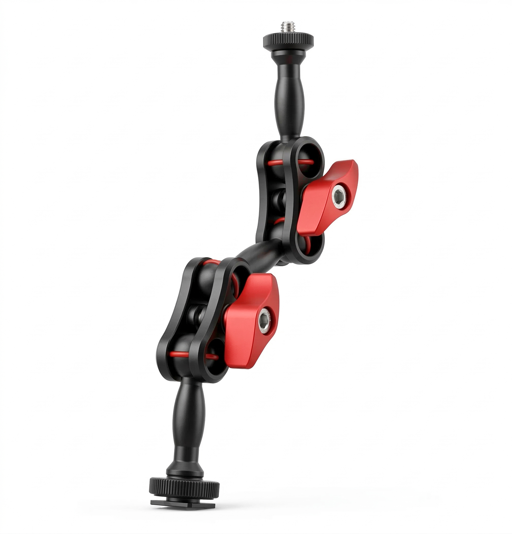 ayex Magic Arm 220mm Doppel Gelenkarm mit 1/4 Zoll Schraube verstellbarer Kamera Zubehör Arm für LED Licht, Monitor, Mikrofon