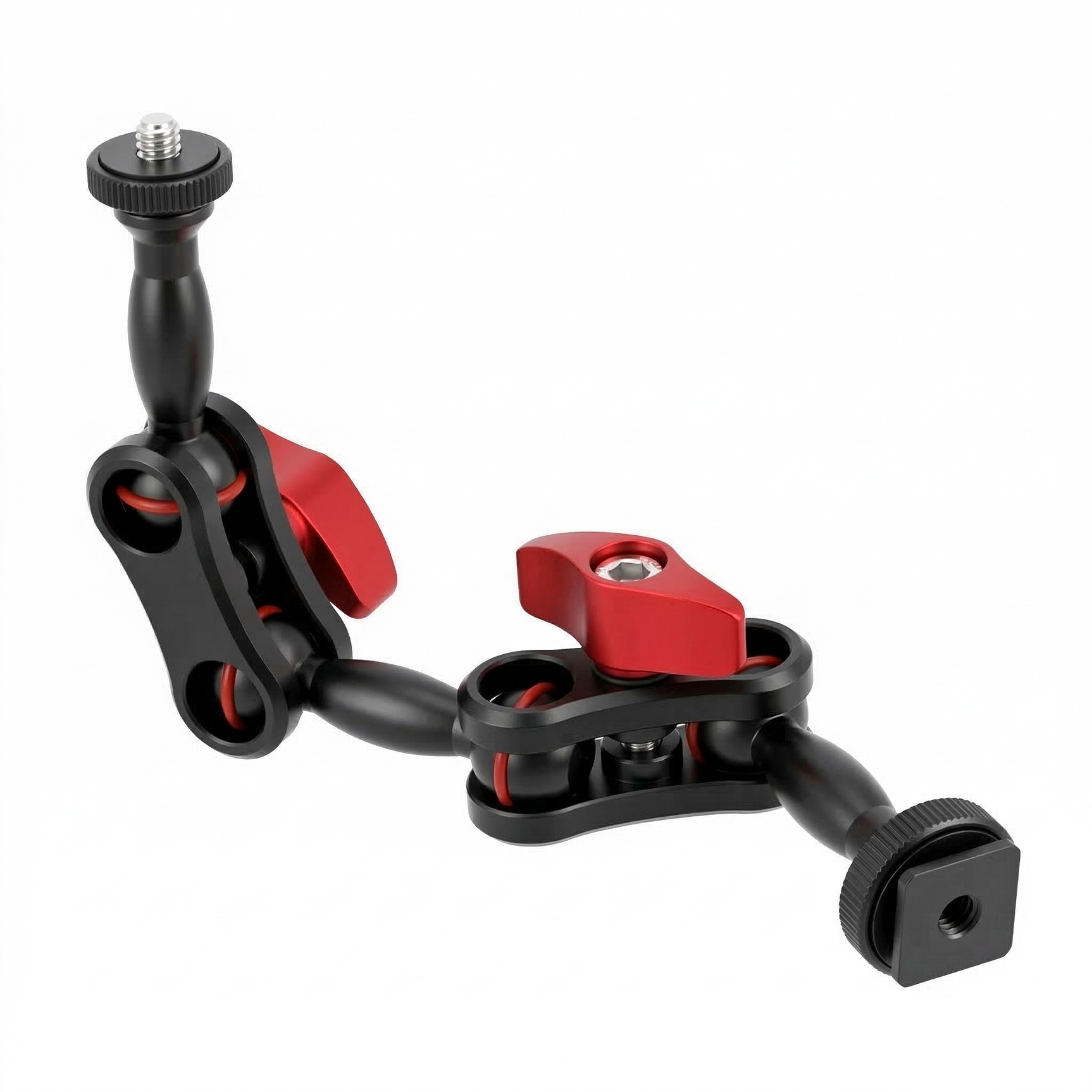 ayex Magic Arm 220mm Doppel Gelenkarm mit 1/4 Zoll Schraube verstellbarer Kamera Zubehör Arm für LED Licht, Monitor, Mikrofon